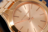 Michael Kors Mini Slim Runway Chronograph Quartz Rose Gold Dial Rose Gold Steel Strap Watch For Women - MK3205 Buy Now By Michael Kors