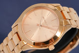 Michael Kors Mini Slim Runway Chronograph Quartz Rose Gold Dial Rose Gold Steel Strap Watch For Women - MK3205 Buy Now By Michael Kors