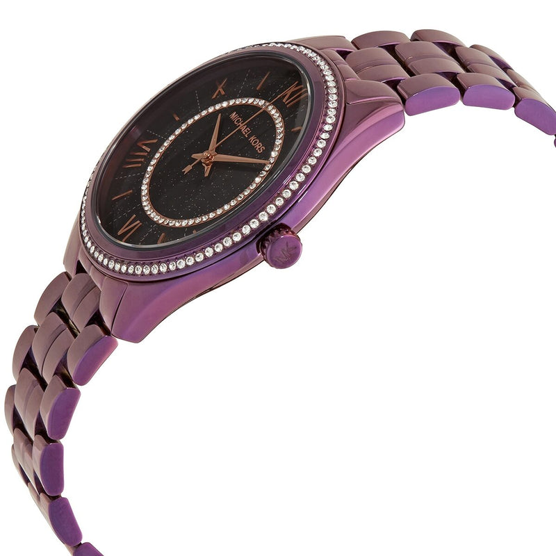 Michael Kors Lauryn Black Dial Purple Steel Strap Watch for Women - MK3724 Buy Now By Michael Kors
