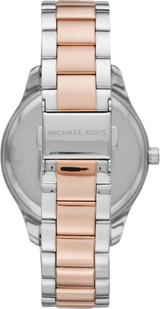 Michael Kors Layton Three Hand Mother of Pearl White Dial Two Tone Steel Strap Watch For Women - MK6849 Buy Now By Michael Kors