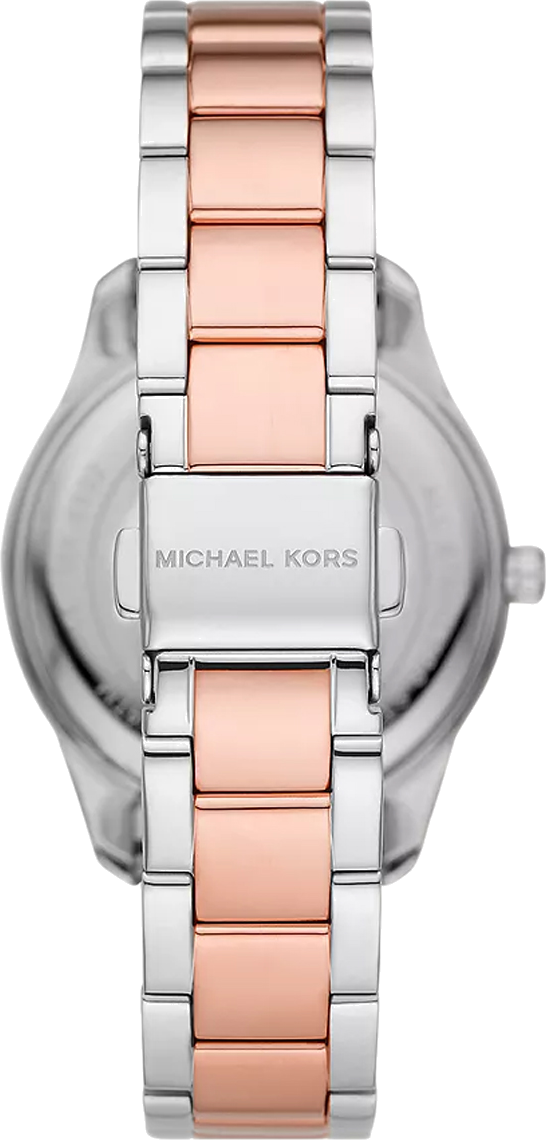 Michael Kors Layton Three Hand Pink Dial Two Tone Steel Strap Watch For Women - MK6894 Buy Now By Michael Kors