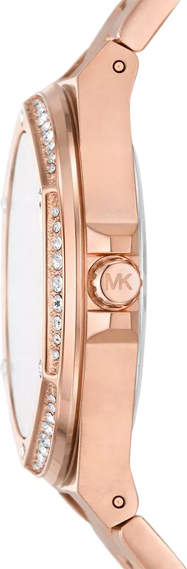 Michael Kors Lennox Three-Hand Black Dial Rose Gold Steel Strap Watch For Women - MK7233 Buy Now By Michael Kors