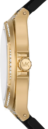 Michael Kors Lennox Three Hand Crystals Silver Dial Black Silicone Strap Watch For Women - MK7247 Buy Now By Michael Kors