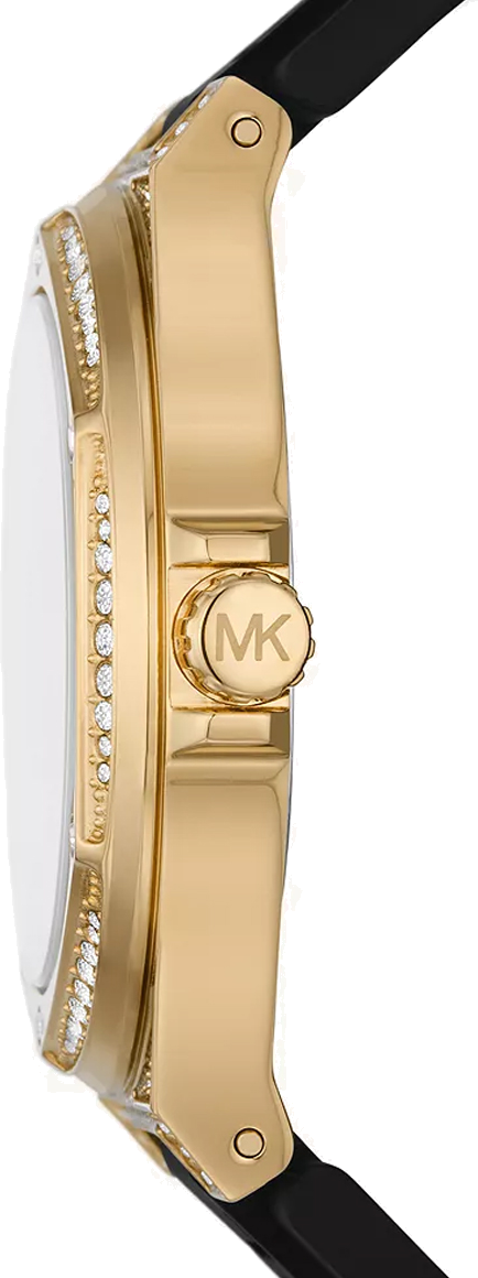 Michael Kors Lennox Three Hand Crystals Silver Dial Black Silicone Strap Watch For Women - MK7247 Buy Now By Michael Kors