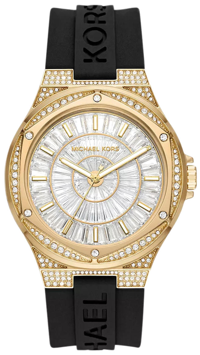 Michael Kors Lennox Three Hand Crystals Silver Dial Black Silicone Strap Watch For Women - MK7247 Buy Now By Michael Kors