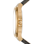 Michael Kors Lennox Three Hand Black Dial Black Leather Strap Watch For Women - MK7307 Buy Now By Michael Kors