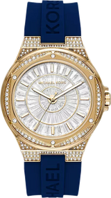 Michael Kors Lennox Three Hand White Dial Blue Silicone Strap Watch For Women - MK7333 Buy Now By Michael Kors
