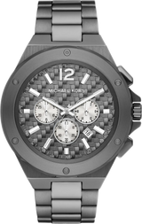 Michael Kors Lennox Chronograph Quartz Grey Dial Grey Steel Strap Watch For Men - MK9102 Buy Now By Michael Kors