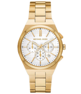 Michael Kors Lennox Chronograph White Dial Gold Steel Strap Watch For Men - MK9120 Buy Now By Michael Kors