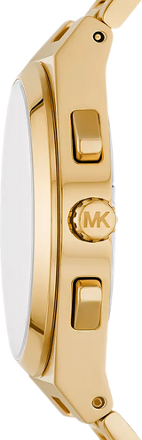 Michael Kors Lennox Chronograph White Dial Gold Steel Strap Watch For Men - MK9120 Buy Now By Michael Kors