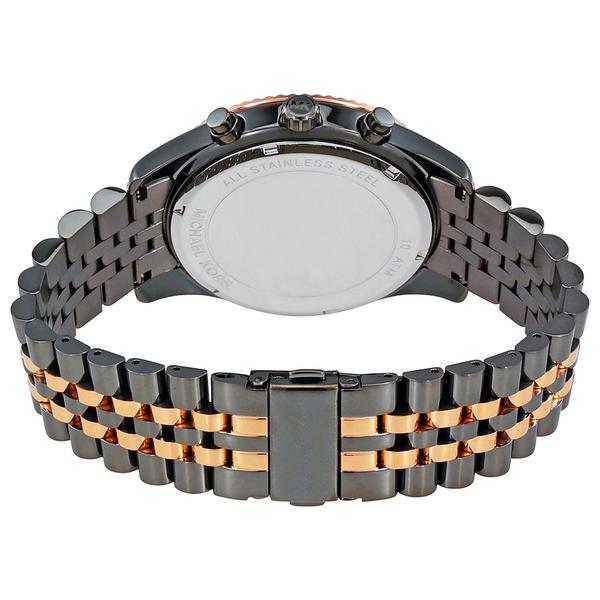 Michael Kors Lexington Chronograph Black Dial Two Tone Steel Strap Watch for Men - MK8561 Buy Now By Michael Kors