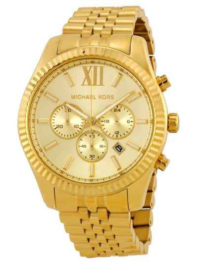 Michael Kors Lexington Gold Dial Gold Steel Strap Watch for Men - MK8281 Buy Now By Michael Kors