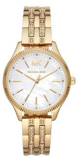 Michael Kors Lexington Three Hand White Dial Gold Steel Strap Watch For Women - MK4492 Buy Now By Michael Kors