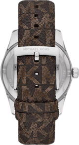 Michael Kors Lexington Silver Dial Brown Leather Strap Watch For Women - MK4745 Buy Now By Michael Kors