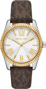Michael Kors Lexington Silver Dial Brown Leather Strap Watch For Women - MK4745 Buy Now By Michael Kors