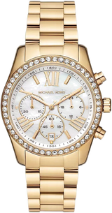 Michael Kors Lexington Mother of Pearl White Dial Gold Steel Strap Watch For Women - MK7241 Buy Now By Michael Kors
