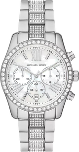 Michael Kors Lexington Chronograph White Dial Silver Steel Strap Watch For Women - MK7243 Buy Now By Michael Kors