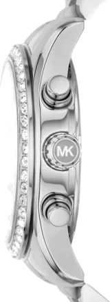 Michael Kors Lexington Chronograph Black Dial Silver Steel Strap Watch For Women - MK7277 Buy Now By Michael Kors