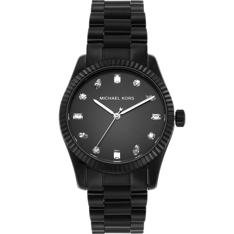 Michael Kors Lexington Lux Black Dial Black Steel Strap Watch For Women - MK7442 Buy Now By Michael Kors