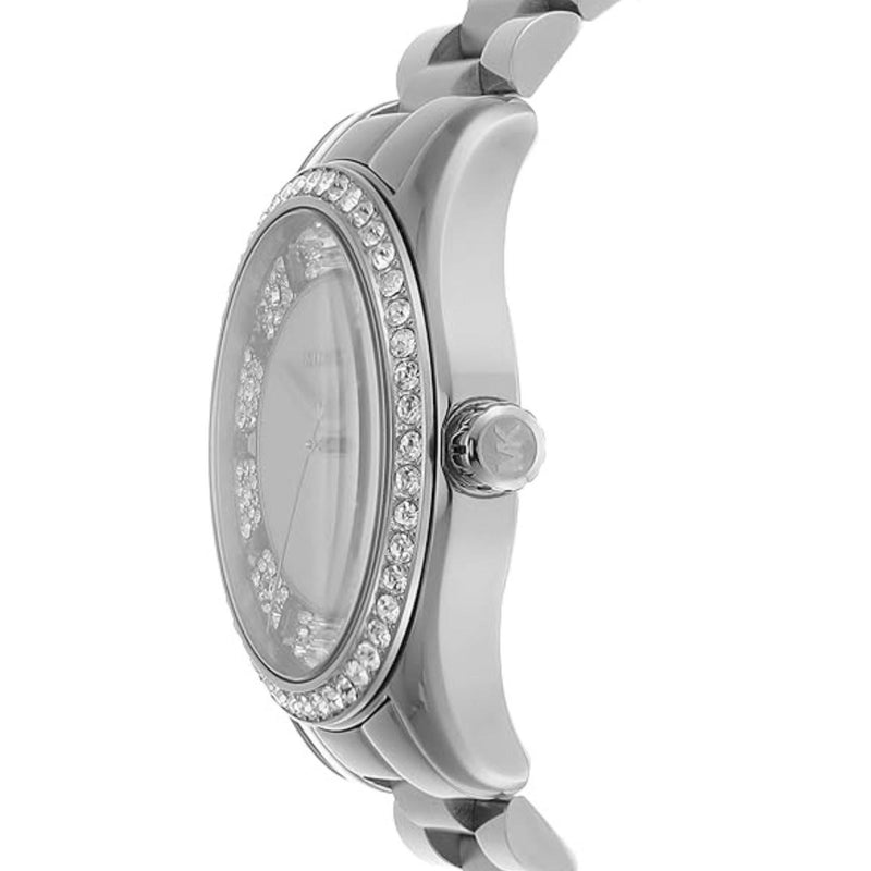 Michael Kors Lexington Lux Three Hand Mother of Pearl Silver Dial Silver Steel Strap Watch for Women - MK7445 Buy Now By Michael Kors