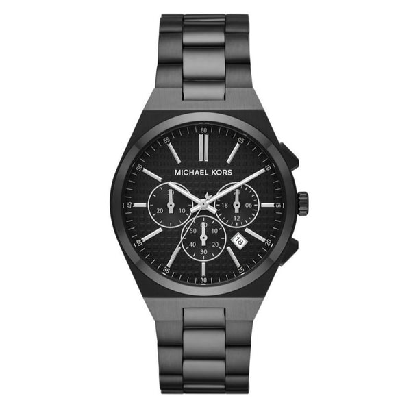 Michael Kors Lennox Chronograph Black Dial Black Steel Strap Watch For Men - MK9146 Buy Now By Michael Kors