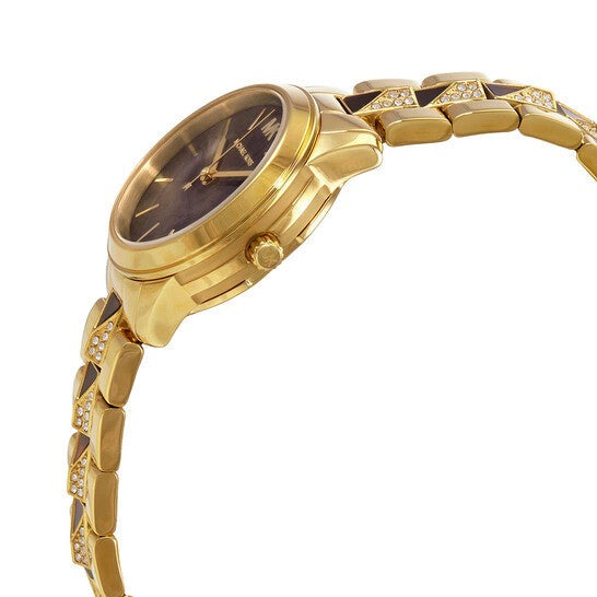 Michael Kors Runway Mercer Analog Brown Dial Gold Steel Strap Watch For Women - MK6855 Buy Now By Michael Kors
