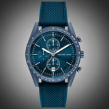 Michael Kors Accelerator Chronograph Blue Dial Blue Nylon Strap Watch for Men - MK9142