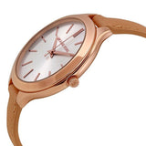 Michael Kors Runway Slim Quartz White Dial Beige Leather Strap Watch For Women - MK2284 Buy Now By Michael Kors