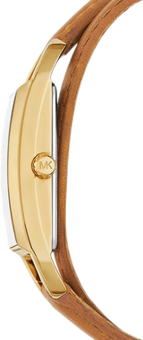 Michael Kors Empire Three Hand Gold Dial Brown Leather Strap Watch for Women - MK4721 Buy Now By Michael Kors