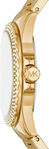 Michael Kors Everest Three-Hand Mother of Pearl White Dial Gold Steel Strap Watch For Women - MK7363 Buy Now By Michael Kors