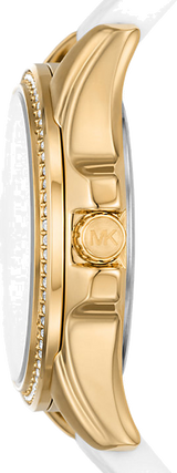 Michael Kors Mini Pilot Quartz Silver Dial White Silicone Strap Watch For Women - MK7372 Buy Now By Michael Kors