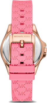 Michael Kors Mini Pilot Quartz Rose Gold Dial Pink Silicone Strap Watch For Women - MK7375 Buy Now By Michael Kors