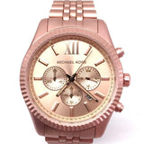 Shop Michael Kors Lexington Chronograph Pink Dial Pink Steel Strap Watch for Women - MK8792 in USA