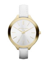 Michael Kors Slim Runway White Dial White Leather Strap Watch For Women - MK2273 Buy Now By Michael Kors