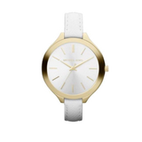 Michael Kors Slim Runway White Dial White Leather Strap Watch For Women - MK2273 Buy Now By Michael Kors