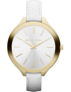 Michael Kors Slim Runway White Dial White Leather Strap Watch For Women - MK2273 Buy Now By Michael Kors