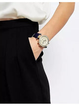 Michael Kors Parker Gold Dial Blue Leather Strap Watch for Women - MK2280 Buy Now By Michael Kors
