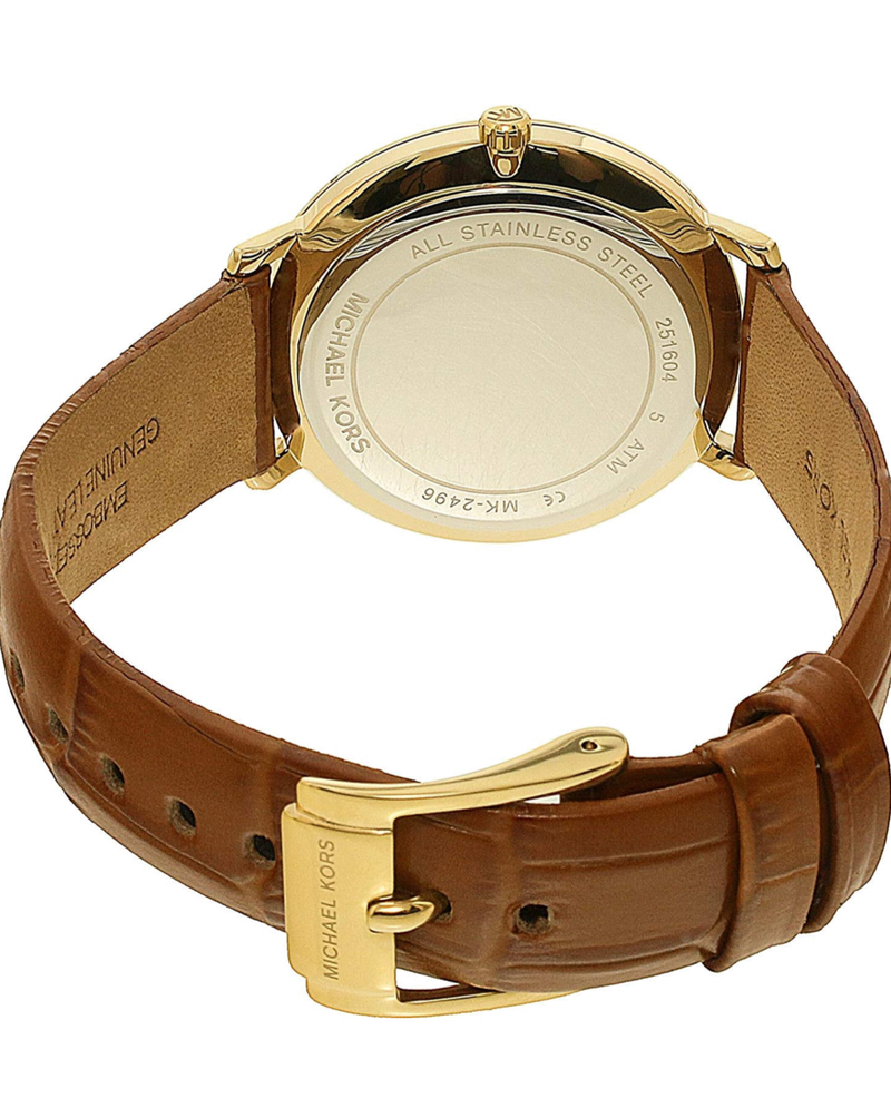 Michael Kors Jaryn Quartz Gold Dial Brown Leather Strap Watch For Women - MK2496 Buy Now By Michael Kors