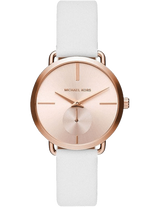 Michael Kors Portia Rose Gold Dial White Leather Strap Watch For Women - MK2660 Buy Now By Michael Kors