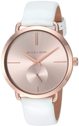 Michael Kors Portia Rose Gold Dial White Leather Strap Watch For Women - MK2660 Buy Now By Michael Kors