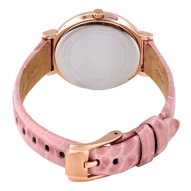 Michael Kors Cinthia Mother of Pearl Dial Pink Leather Strap Watch for Women - MK2663 Buy Now By Michael Kors