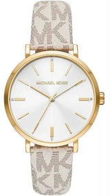 Michael Kors Pyper Analog Silver Dial White Leather Strap Watch for Women - MK2946 Buy Now By Michael Kors