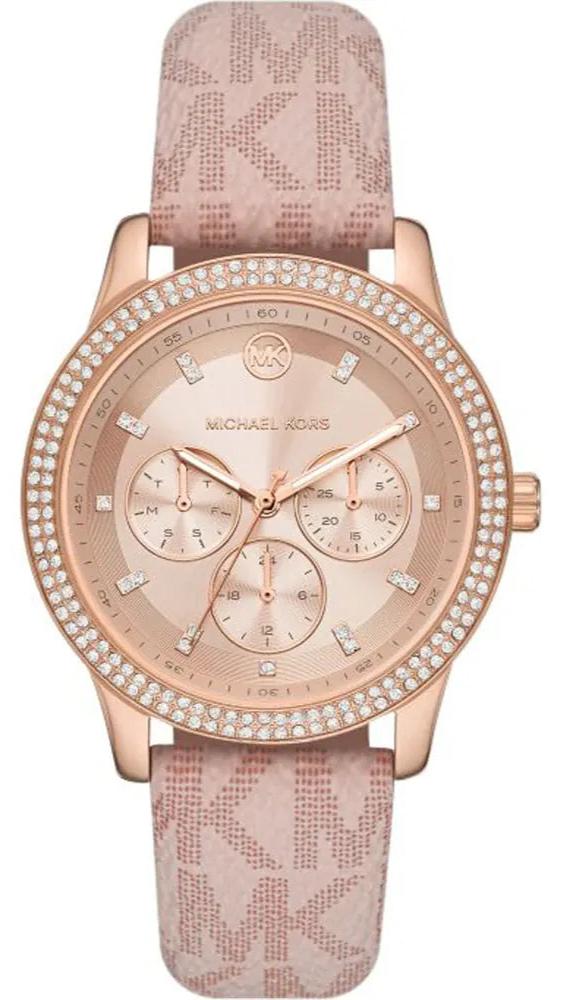 Shop Michael Kors Tibby Multifunction Rose Gold Dial Pink Leather Strap Watch For Women - MK2955 in USA