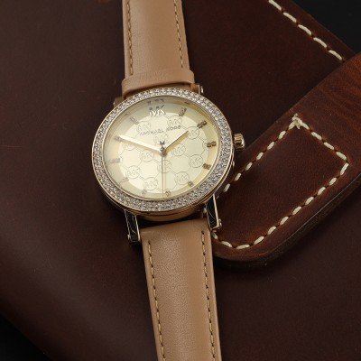 Michael Kors Corey Analog Gold Dial Brown Leather Strap Watch for Women - MK2986 Buy Now By Michael Kors