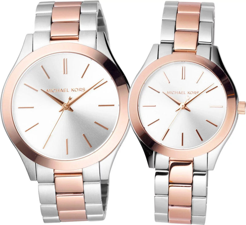 Michael Kors Runway White Dial Two Tone Stainless Steel Strp Watch for Women - MK3204A Buy Now By Michael Kors