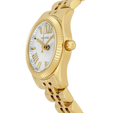 Michael Kors Lexington Quartz Silver Dial Gold Steel Strap Watch For Women - MK3229