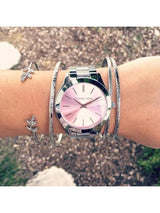 Michael Kors Slim Runway Quartz Pink Dial Silver Steel Strap Watch For Women - MK3380 Buy Now By Michael Kors
