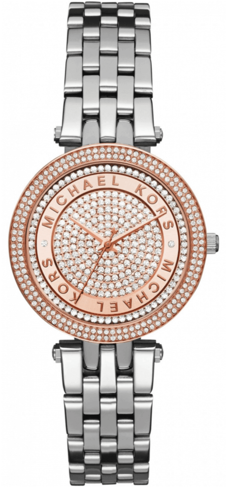 Michael Kors Darci Rose Gold Dial Silver Steel Strap Watch for Women - MK3446 Buy Now By Michael Kors