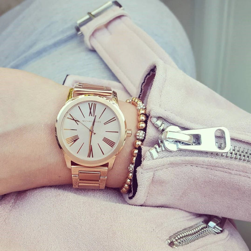 Michael Kors Hartman Rose Gold Dial Rose Gold Steel Strap Watch For Women - MK3491 Buy Now By Michael Kors