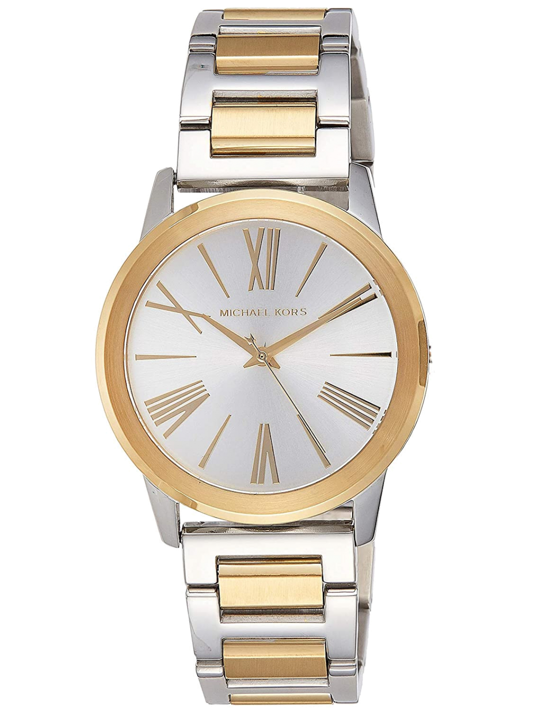 Michael Kors Hartman Quartz White Dial Two Tone Steel Strap Watch For Women - MK3521